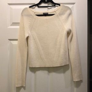 Express Cream Crop Sweater